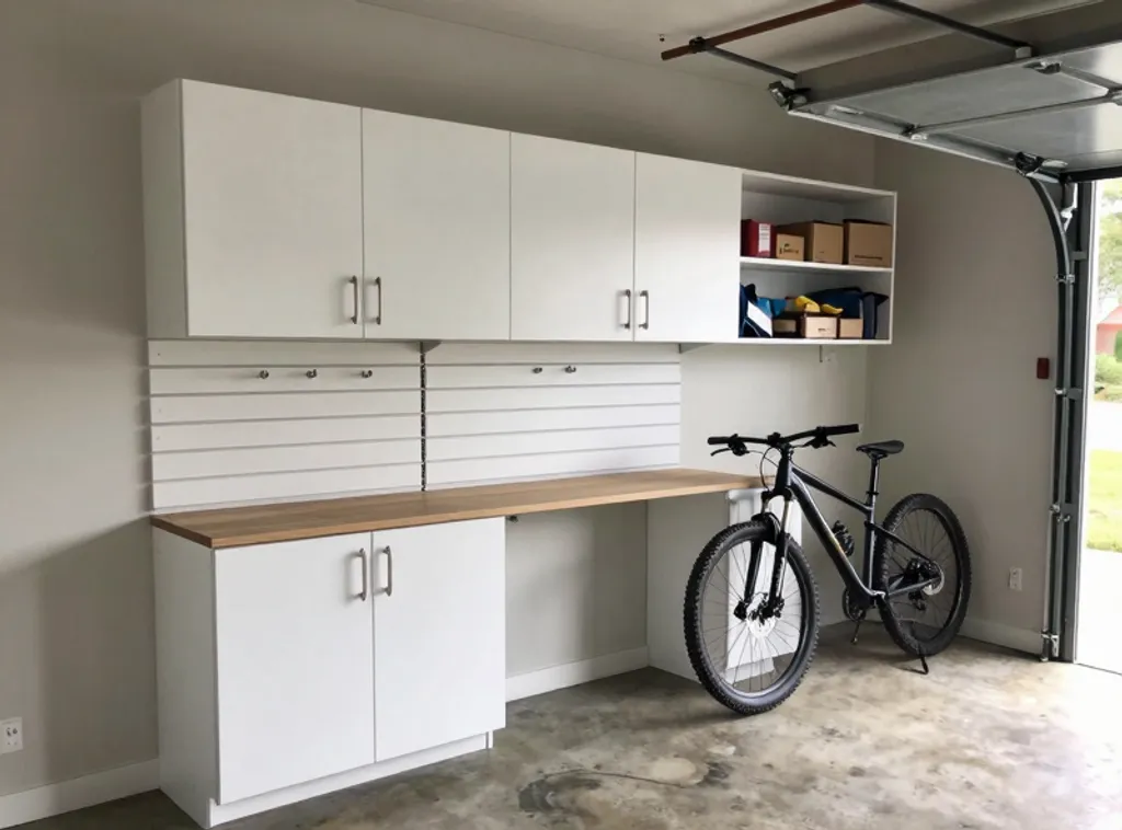 Completed custom garage storage system in Decatur, AL